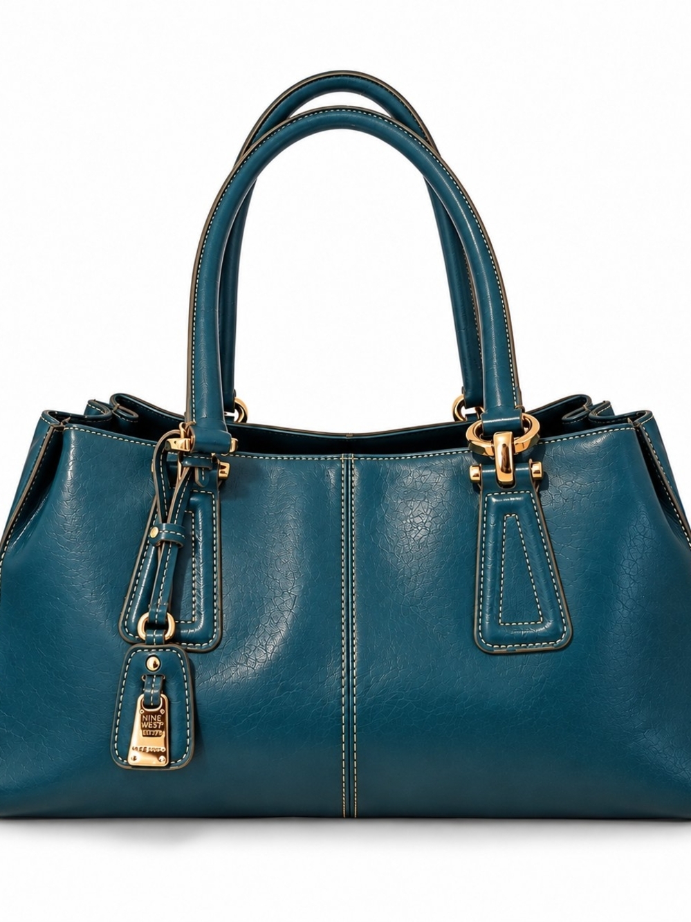 90s Liz Claiborne vegan leather handbag With Charm.